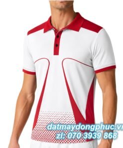 Áo Đồng Phục Thể Thao CLB Màu Thiết Kế Đỏ Trắng