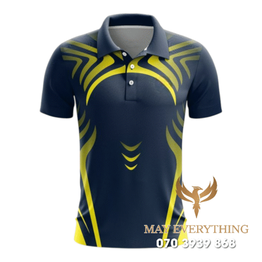 Ro Badminton Jersey Navy Blue Yellow Photoroom