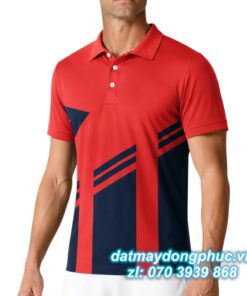 Áo Đồng Phục Thể Thao CLB Màu Đỏ Kẻ Xanh