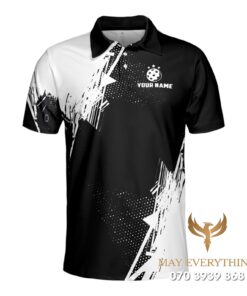 Áo Polo Đồng Phục Pickleball Màu Đen Cá Tính