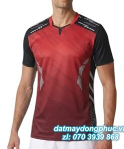 Áo Đồng Phục Thể Thao CLB Màu Đỏ Đô Viền Tay