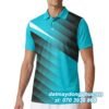 Áo Đồng Phục Thể Thao CLB Màu Đen Xanh Sọc Chéo