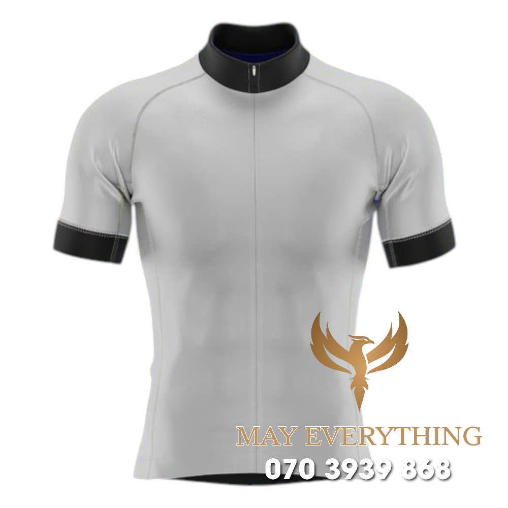 Grijs shirt met zwarte details voor mountainbike of wielrenfiets, limited edition Grijs shirt met zwarte details voor mountainbike of wielrenfiets limited edition