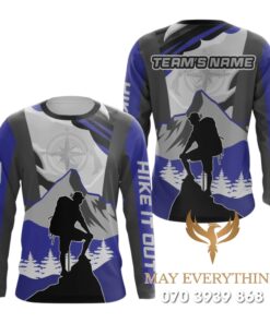 Áo thun leo núi tay dài in hình