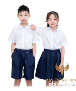 Đồng phục học sinh in logo trường cấp 1