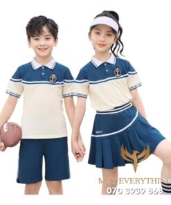 Đồng phục học sinh áo polo in logo trường