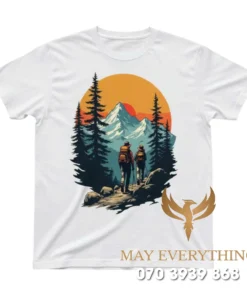 Áo thun leo núi họa tiết rừng thông