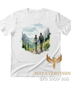 Áo thun leo núi họa tiết lục giác in hình