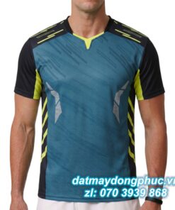 Áo Đồng Phục Thể Thao CLB Màu Xanh Phối Đen