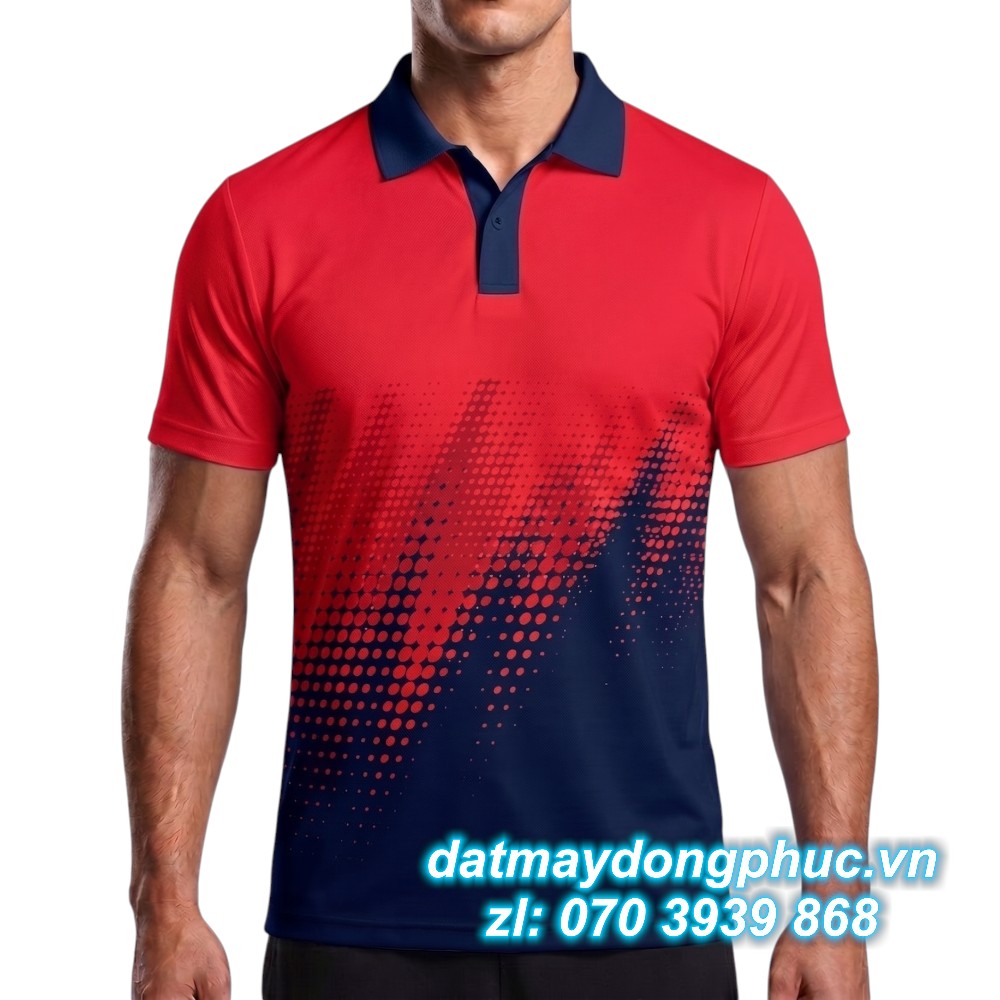 Áo Tennis Thiết Kế Sọc Đỏ Đen Độc Đáo Áo Tennis Thiết Kế Sọc Đỏ Đen Độc Đáo