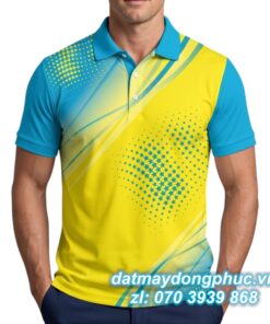 Áo Đồng Phục Thể Thao CLB Màu Vàng Xanh Dương