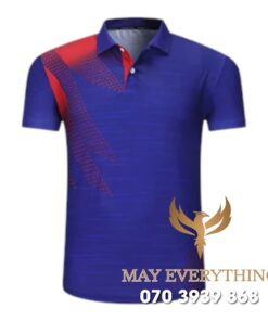 Áo Đồng Phục Thể Thao CLB Màu Xanh Đậm Viền Đỏ