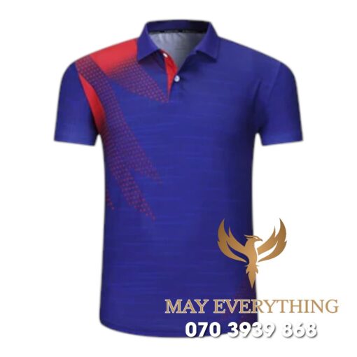 Áo Đồng Phục Thể Thao CLB Màu Xanh Đậm Viền Đỏ Áo Đồng Phục Thể Thao CLB Màu Xanh Đậm Viền Đỏ