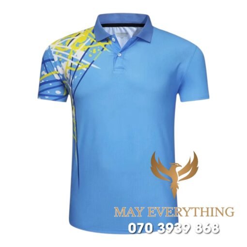 Áo Đồng Phục Thể Thao CLB Màu Xanh Nhạt Phối Họa Tiết Áo Đồng Phục Thể Thao CLB Màu Xanh Nhạt Phối Họa Tiết