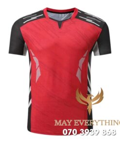Áo Đồng Phục Thể Thao CLB Màu Đỏ Đô Viền Tay