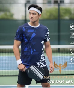 Áo Đồng Phục Pickleball Xanh Tam Giác