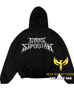 Áo hoodie in chữ cách điệu