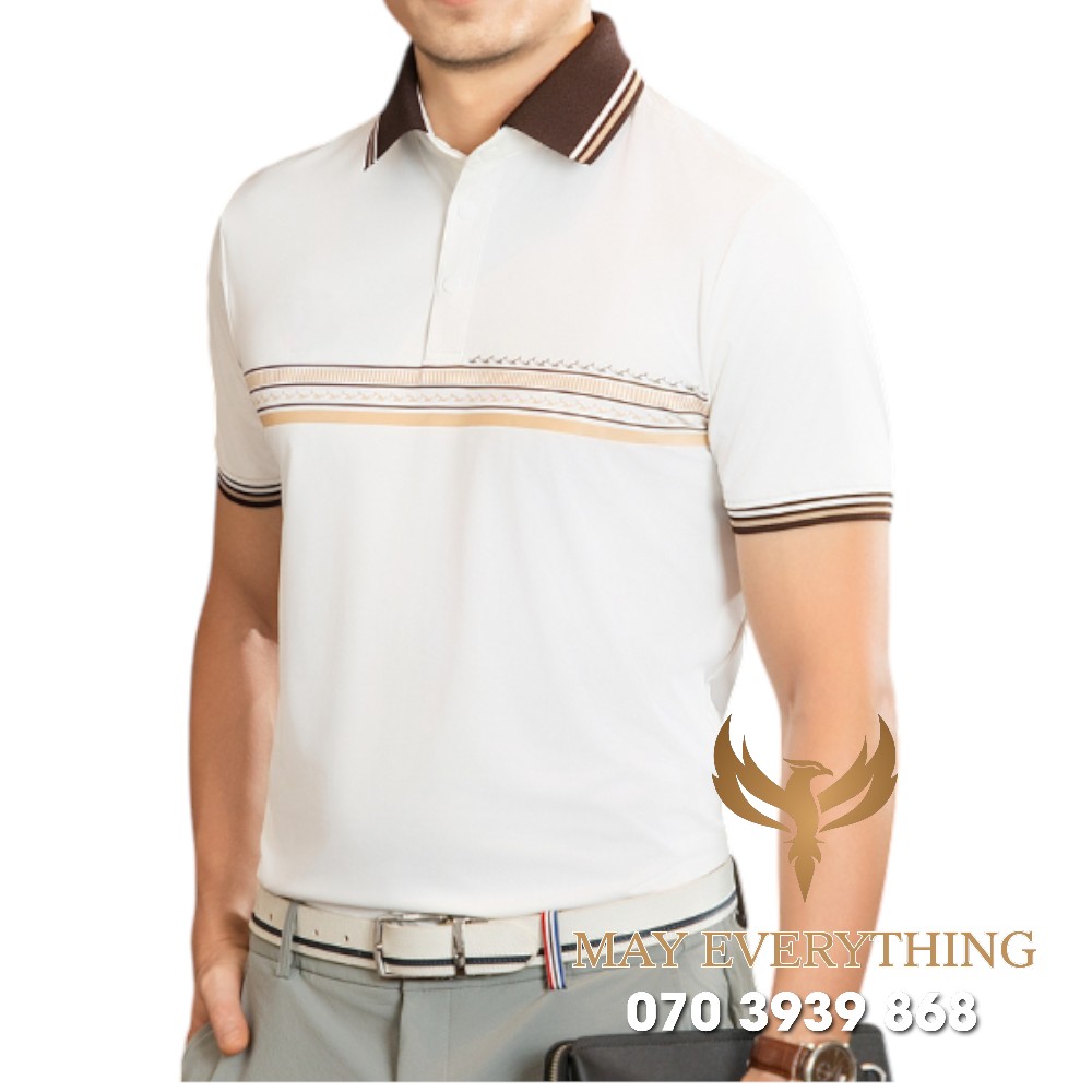 Áo Polo Đồng Phục Golf Màu Trắng