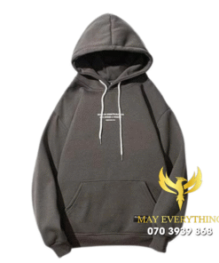 Áo hoodie màu nâu in hình 3D