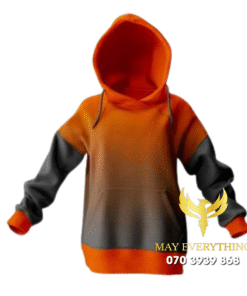 Áo hoodie màu cam phối tay