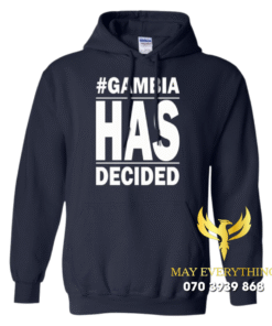 Áo hoodie màu xanh đen in chữ trắng
