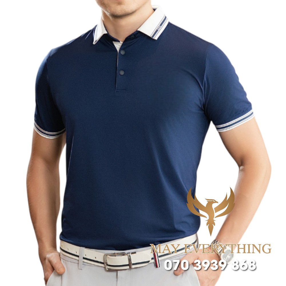 Áo Polo Đồng Phục Golf Màu Xanh Đen