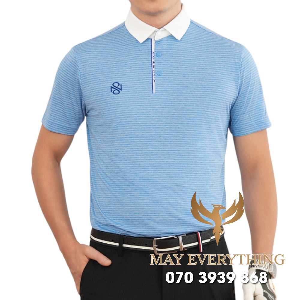 Áo Polo Đồng Phục Golf Màu Xanh Pastel