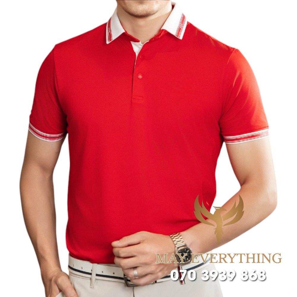 Áo Polo Đồng Phục Golf Màu Đỏ