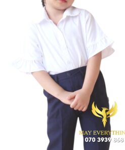Đồng phục học sinh bé gái tay bèo