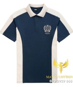 Đồng phục học sinh polo viền màu kem