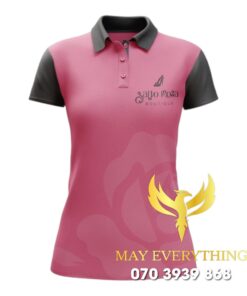 Đồng phục salon áo polo màu hồng