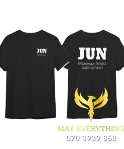 Đồng phục salon mẫu áo thun màu đen