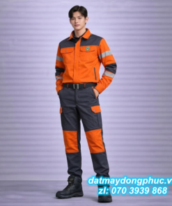 Đồng phục bảo hộ lao động cam xám