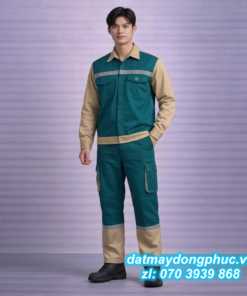 Đồng phục bảo hộ lao động xanh đậm
