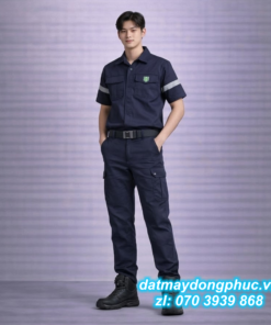 Đồng phục bảo hộ lao động xanh xám