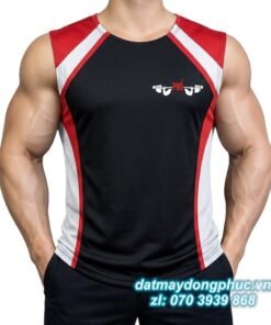 Đồng phục PT bao lỗ Thổ màu đen đỏ