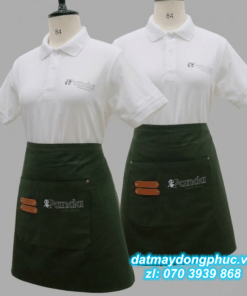 Đồng phục nhà hàng "Panda màu xanh rêu" 1 Đồng phục nhà hàng