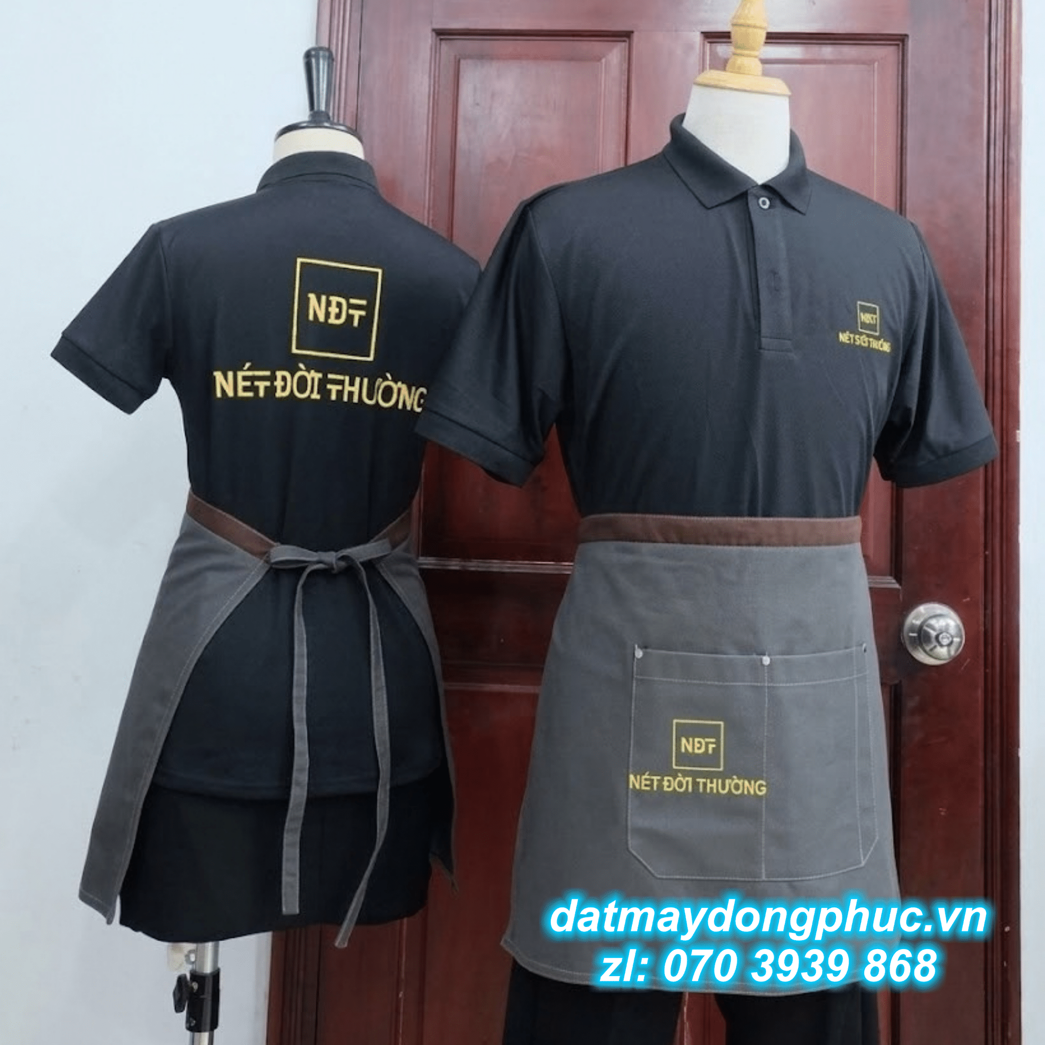 Đồng phục nhà hàng in logo NĐT Đồng phục nhà hàng in logo NĐT