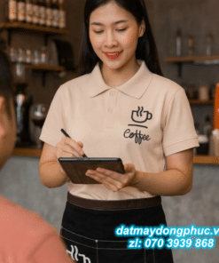 Đồng phục nhà hàng thêu logo